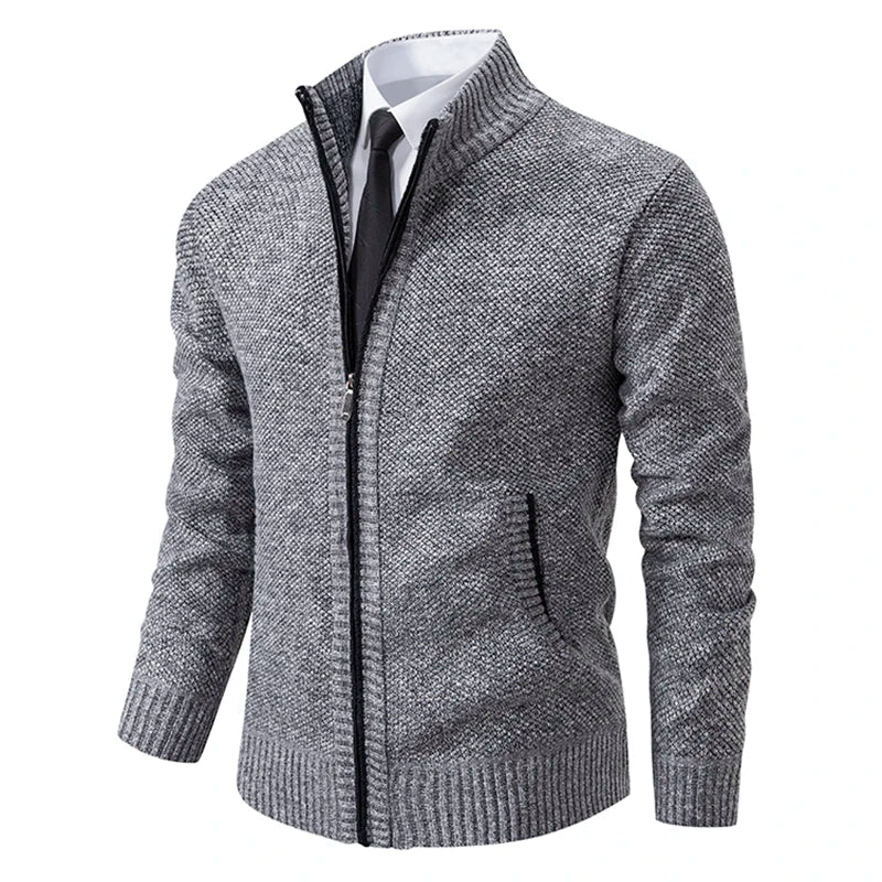Cardigan en Maille Zippé pour Homme