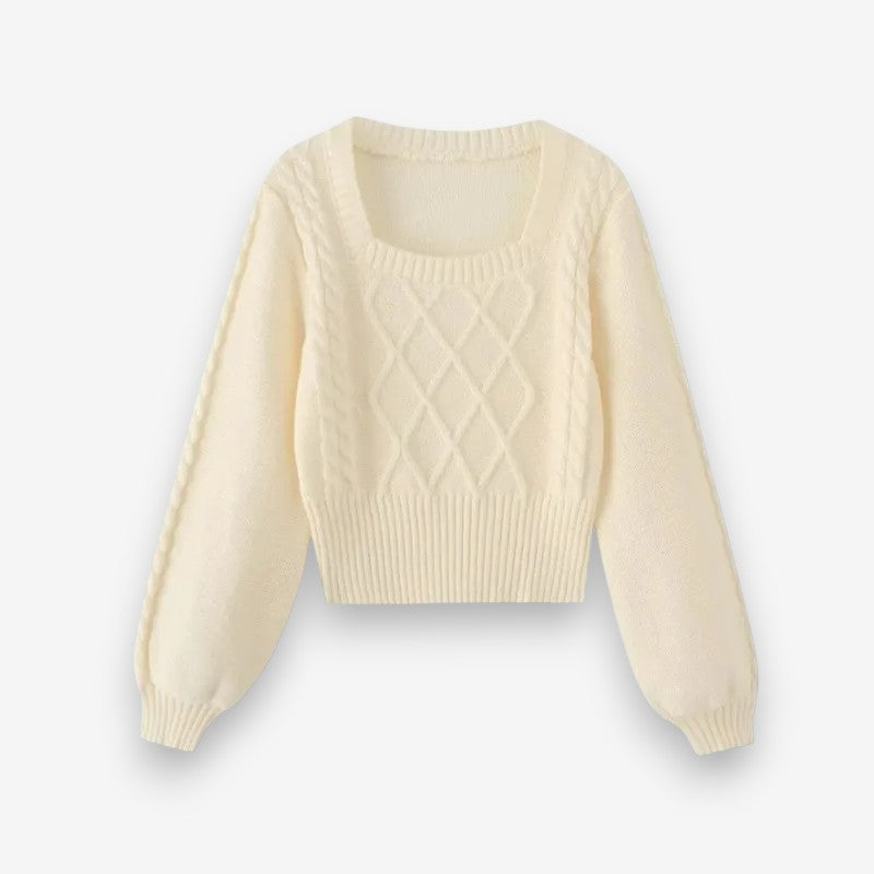 Pull Col V Oversize à Manches Longues - PanierRoyale