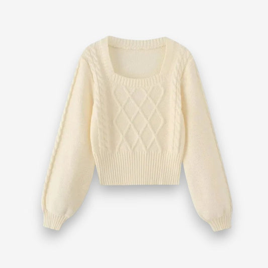 Pull Col V Oversize à Manches Longues - PanierRoyale