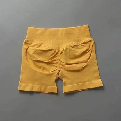 Short sport femme sans couture taille haute gainant