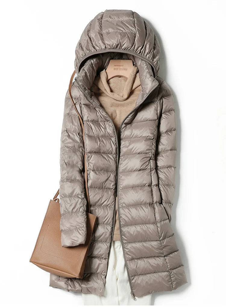 Doudoune Femme Hiver À Capuche Détachable