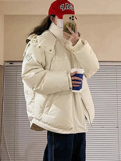 Veste D'hiver Femme Élégante avec Capuche et Fermeture Éclair - PanierRoyale
