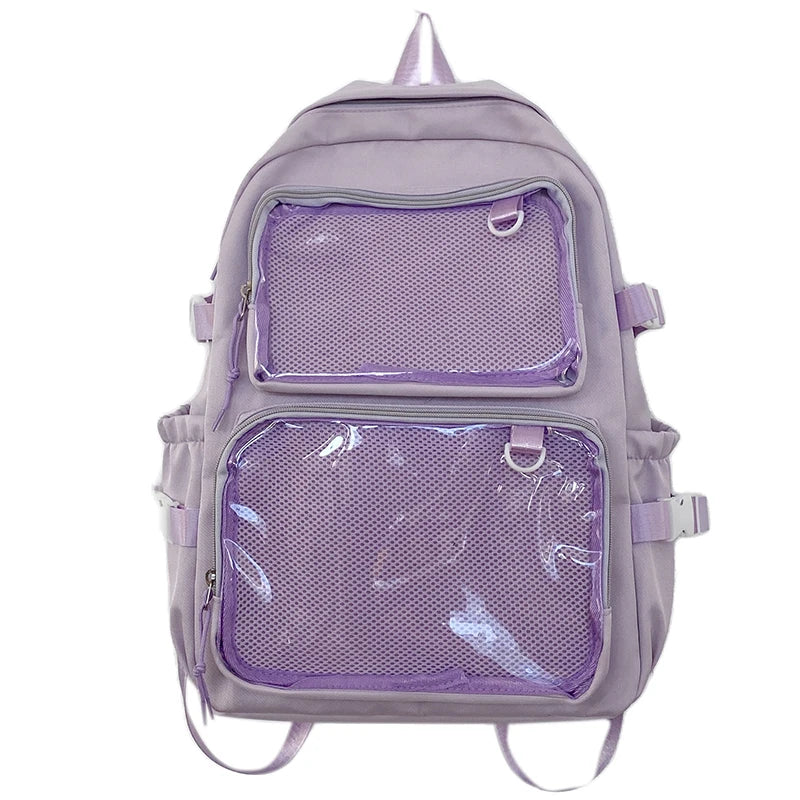 Sac à dos Femme Transparent Grande Capacité Multi-usage Voyage Sport