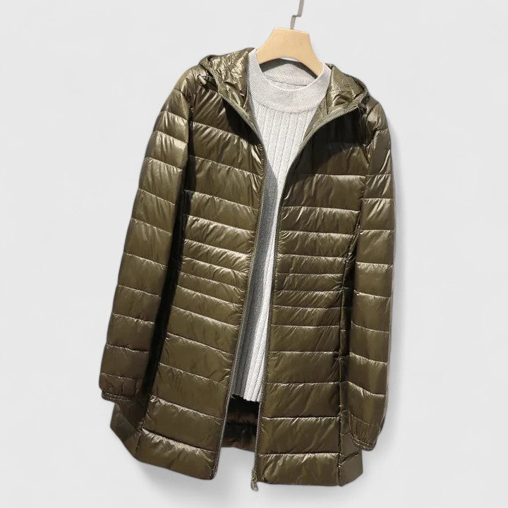 Manteau Hiver Femme Doublé et Chauffant à Fermeture Éclair