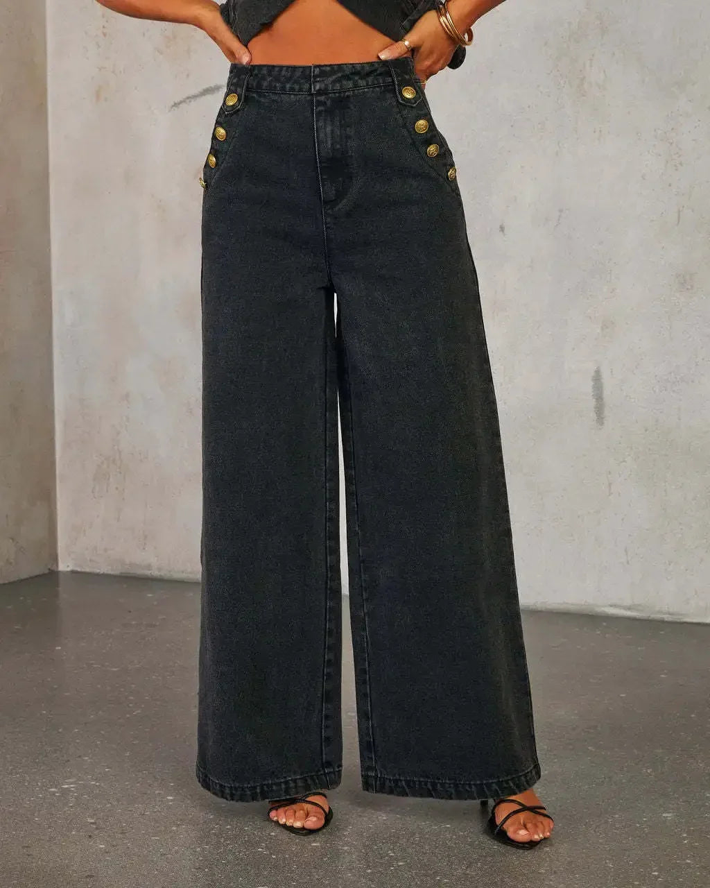 Jean Veste et Pantalon Large Femme Moderne