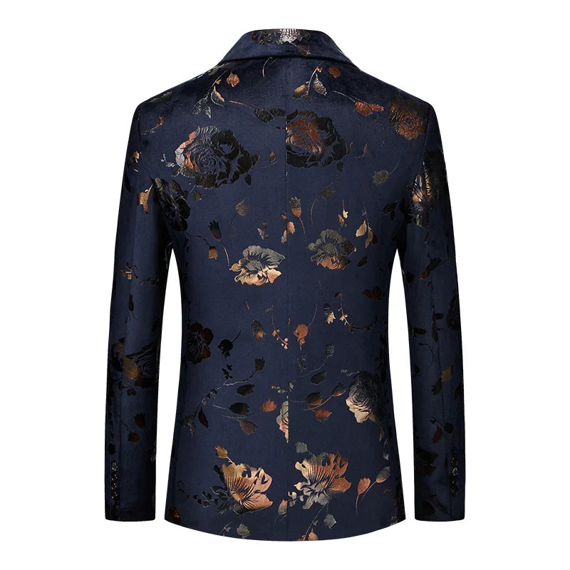 Blazer Homme Élégant Fleuri pour Mariage