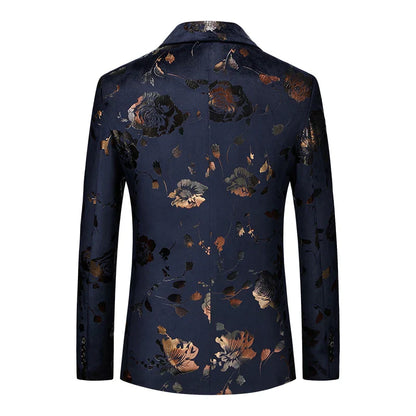 Blazer Homme Élégant Fleuri pour Mariage