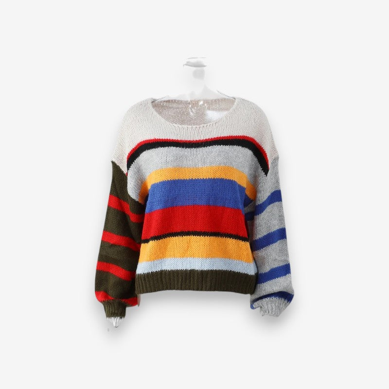 Pull marin Rayé Classique Manches Longues - PanierRoyale