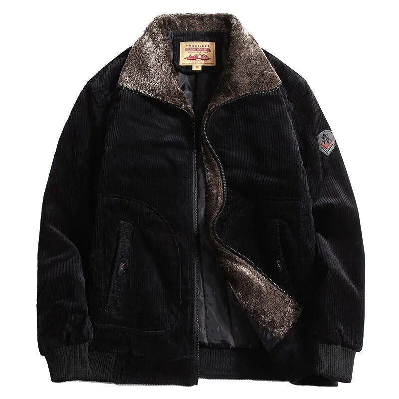 Veste En Velours Hiver Chic avec Poches Réversible - PanierRoyale