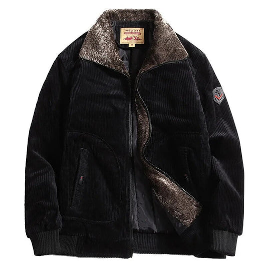 Veste En Velours Hiver Chic avec Poches Réversible - PanierRoyale