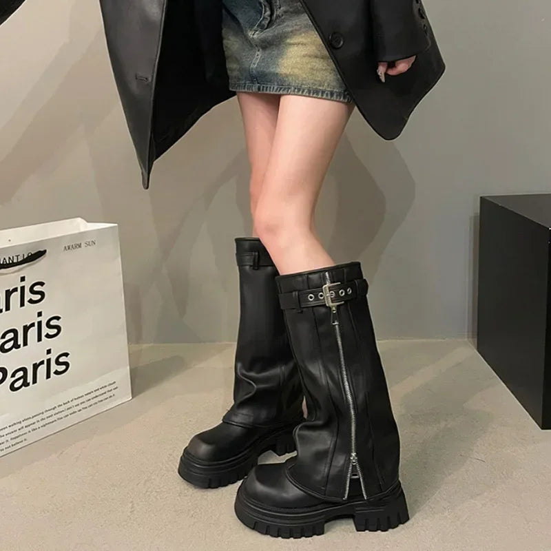 Bottes Platesau Haut de Cheville Féminines
