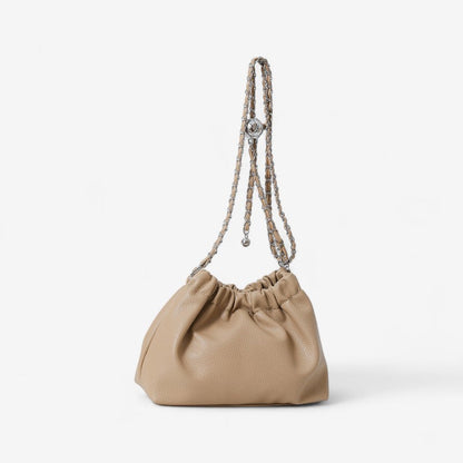 Sac à main Bandoulière en Cuir avec Chaîne Or