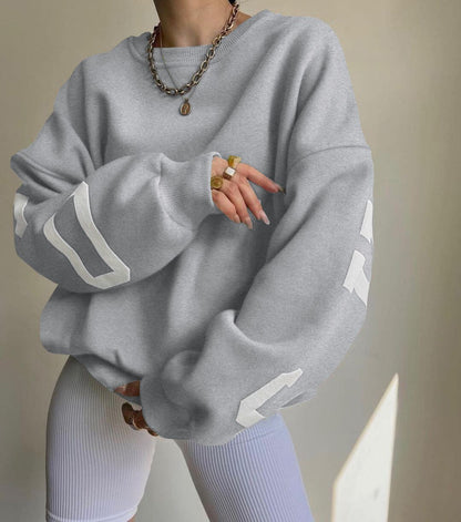 Sweat à Capuche Féminin Oversize Col Rond