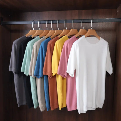 T-Shirt Homme Cachemire Rond de Cou