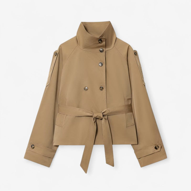 Veste Trench Classique à Manches Longues et Imperméable