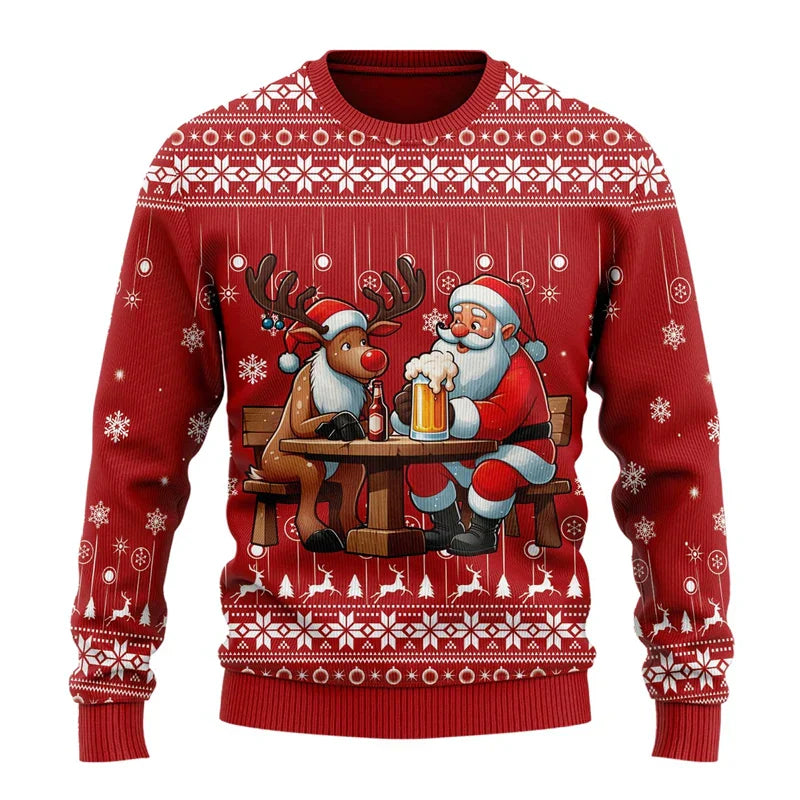 Pull de Noël Homme Drôle et Amusant pour Fête