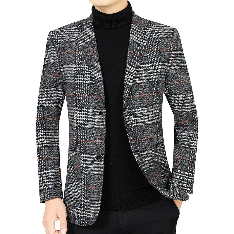 Blazer Homme Tweed Élégant Valentino