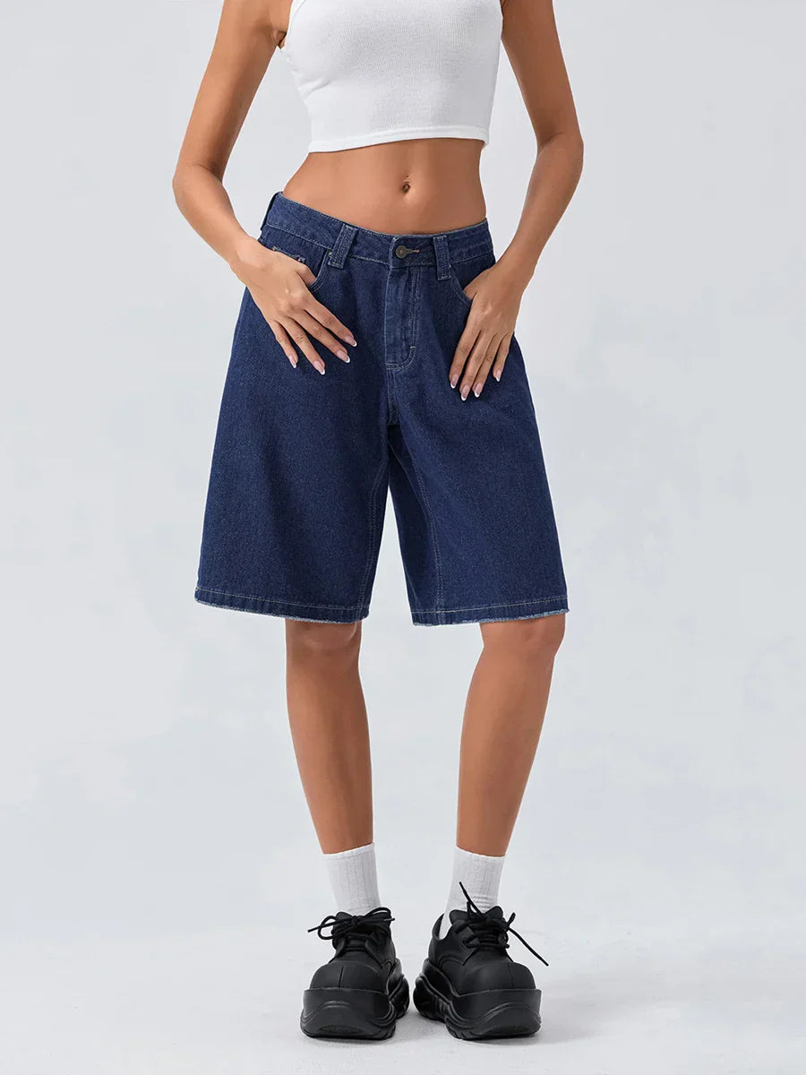 Shorts Jeans Femme Décontractés Taille Relâchée