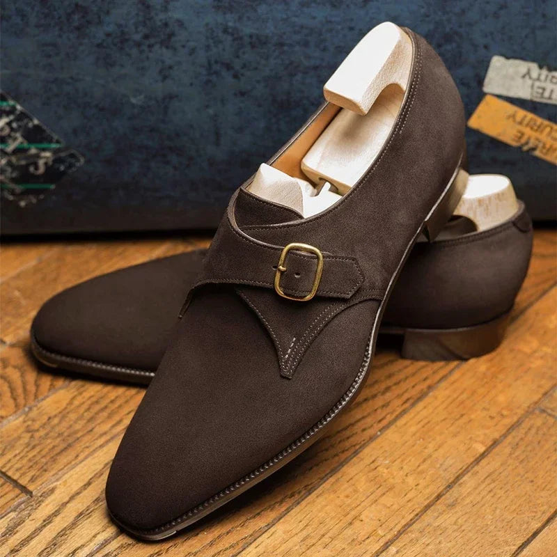 Chaussures Homme Cuir Brun Foncé Élégantes