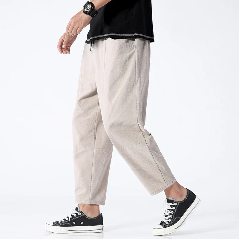 Pantalon Lin Homme Classique en Plusieurs Couleurs