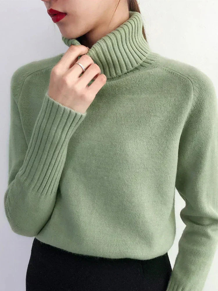 Pull Femme Hiver Épais et Confortable en Laine Douce - PanierRoyale