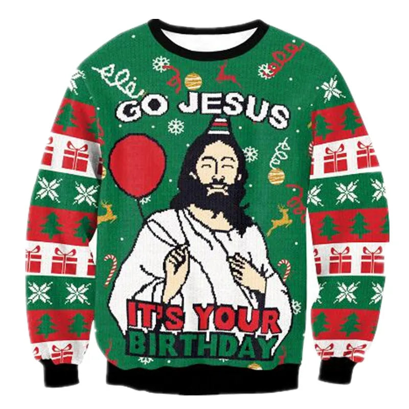 Pull Noël Homme Drôle pour Fête de Noël