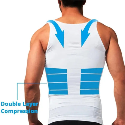 Débardeur Homme Sans Couture Compression Ventre Gainant