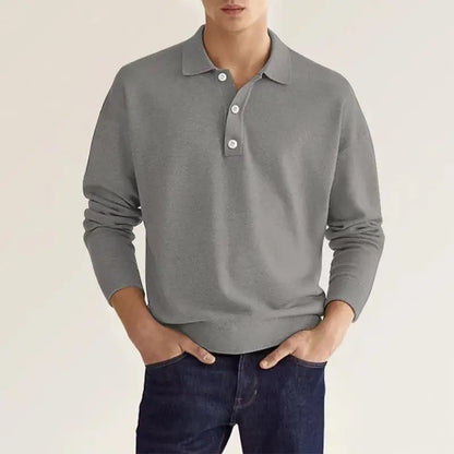 Chemise Polo Homme Manches Longues Décontractée