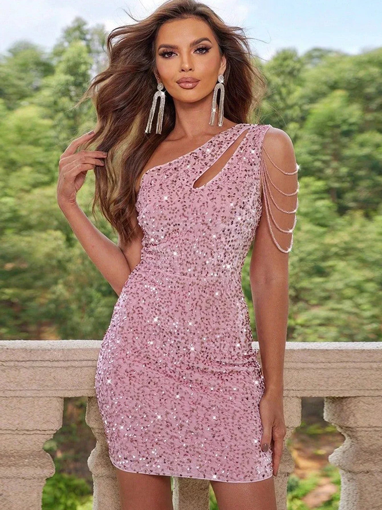 Robe de Soirée Paillettes Brillantes pour Fête