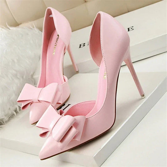 Chaussures Escarpins Talons Hauts à Nœud Délicat - PanierRoyale