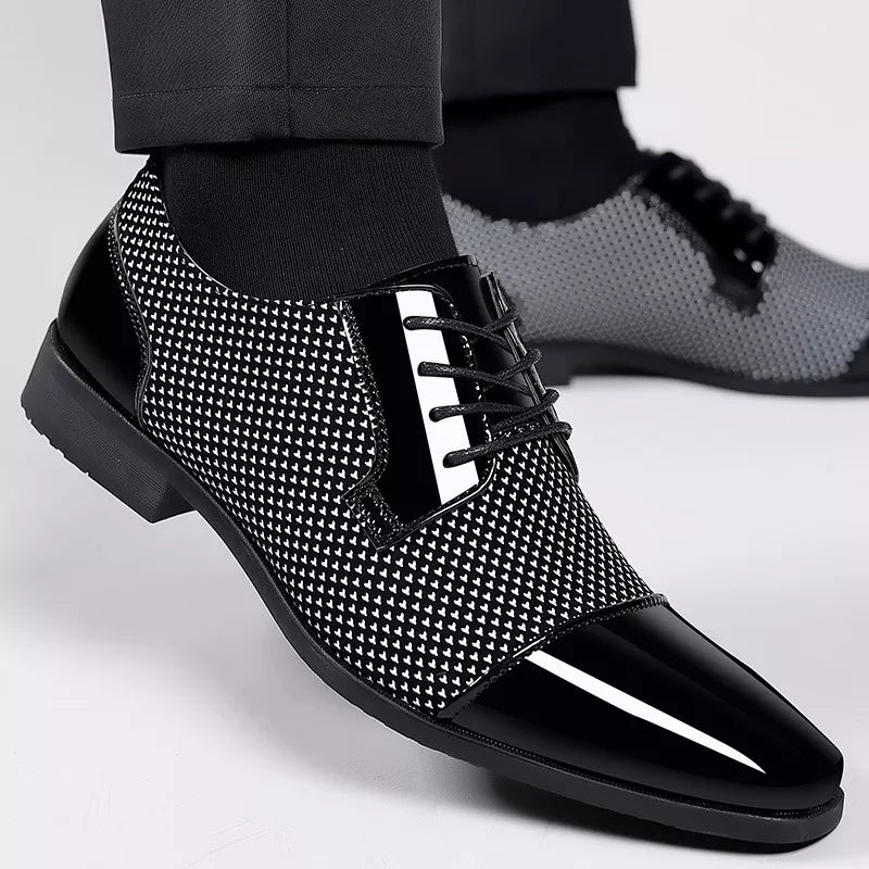 Chaussures Homme Cuir Noir Strass Élégantes