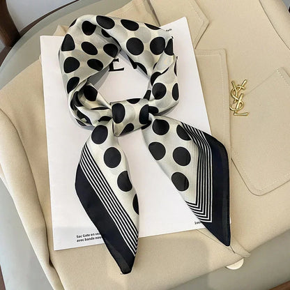 Foulard Carré Femme Satin Imprimé Multi-usage