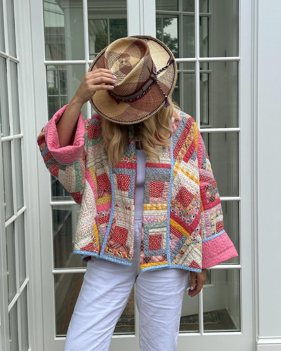 Veste en Cuir Brodée Chic Féminin