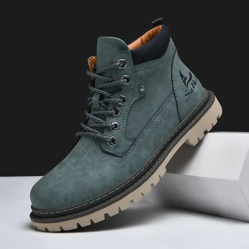 Bottes Cuir Homme Classiques - Chaussures Robustes et Confortables pour Homme