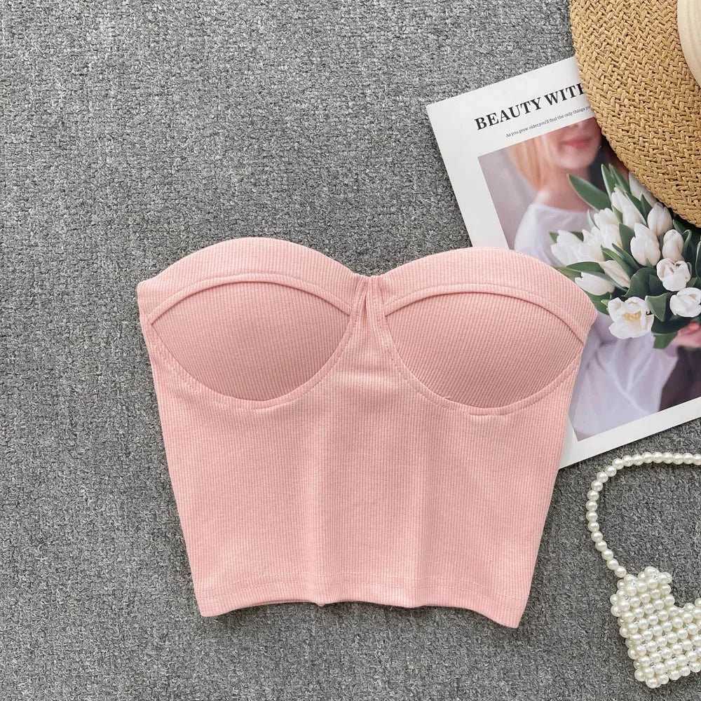 Bustier Top Push-up Corsage Féminin pour Femme