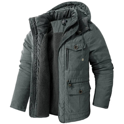 Manteau Hiver Douillet - Veste Polaire Étanche avec Capuche et Doublure Chaude