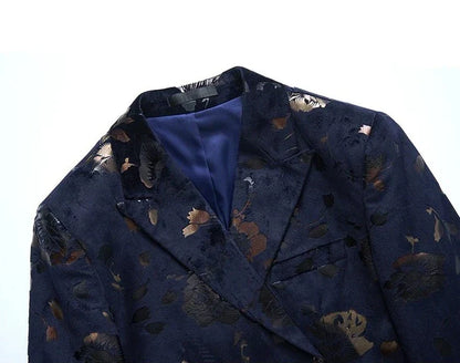 Blazer Homme Élégant Fleuri pour Mariage