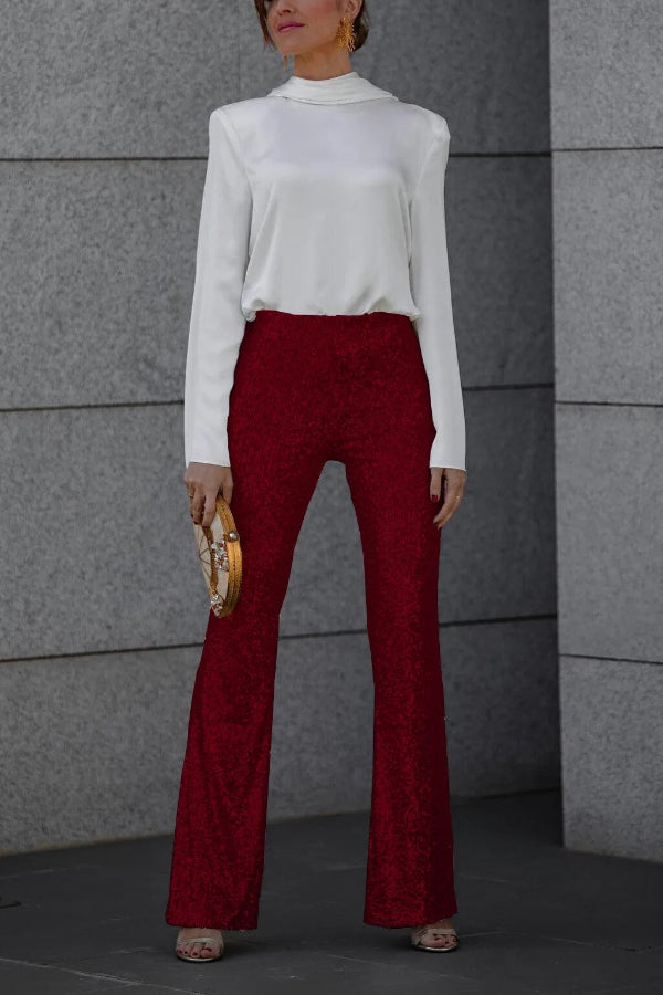 Pantalon large Taille Haute Élégant et Confortable