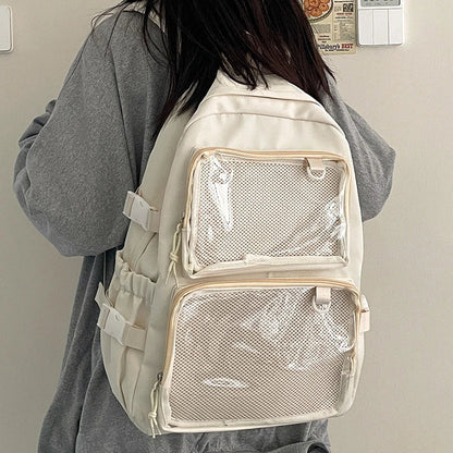 Sac à dos Femme Transparent Grande Capacité Multi-usage Voyage Sport