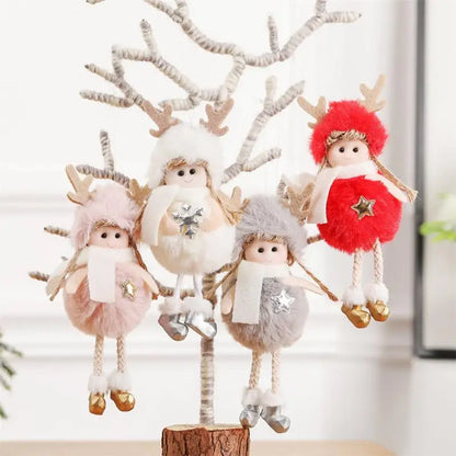 Poupée Enfant Ange Décoration de Noël En Bois - PanierRoyale