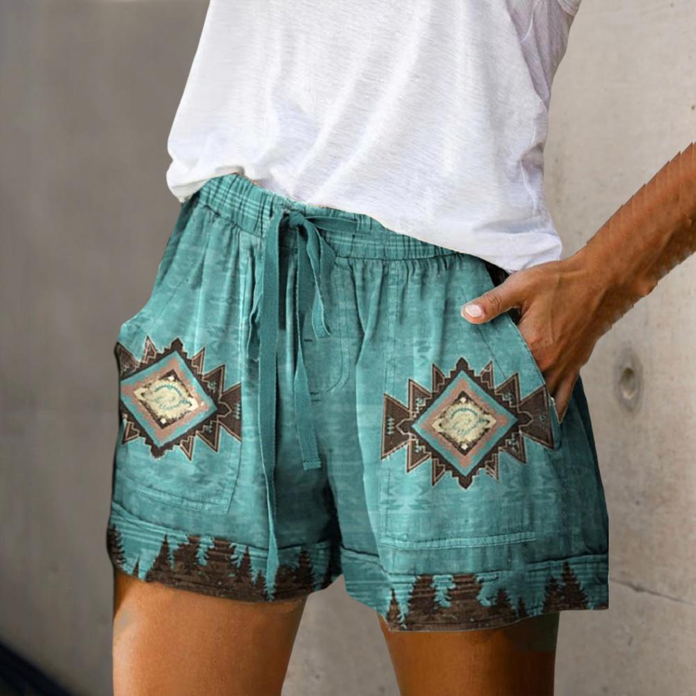 Short décontracté femme imprimé floral