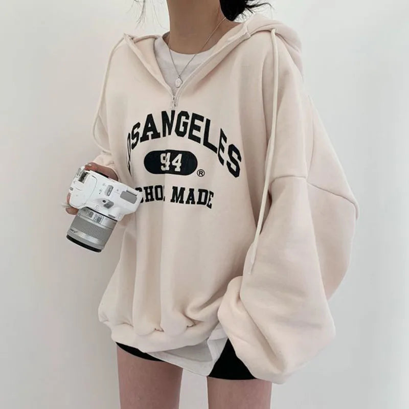 Sweat à Capuche Los Angeles Imprimé - Sport Chic et Confortable