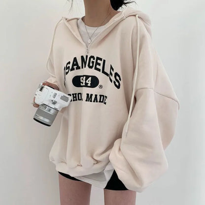 Sweat à Capuche Los Angeles Imprimé - Sport Chic et Confortable