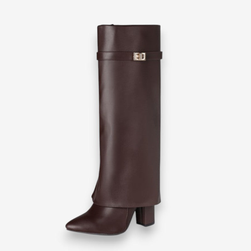 Bottines Femmes à Talon Haut avec Boucle
