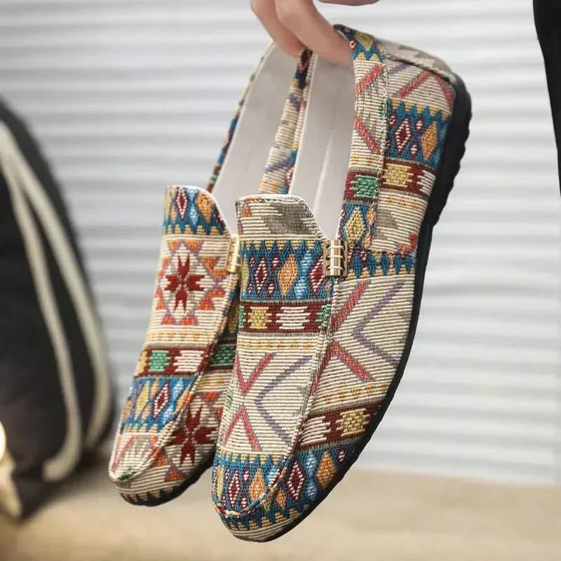Mocassins Homme Confortables Motif Ethnique