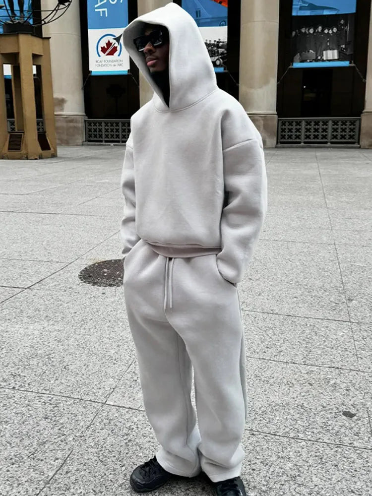 Tenue Hiver Homme Décontractée Sweat à Capuche et Jean Jogging - PanierRoyale