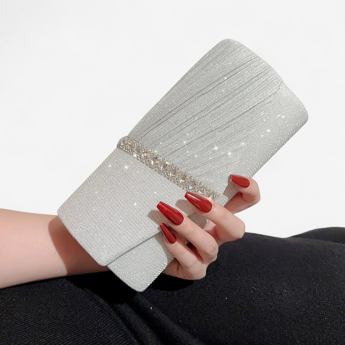 Sac à Main Glamour Pailleté avec Chaîne Or - PanierRoyale