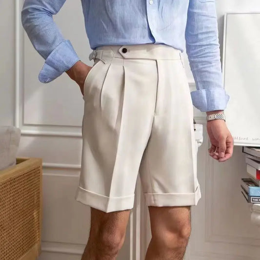 Pantalon Chino Beige Homme Classique Plissé - PanierRoyale