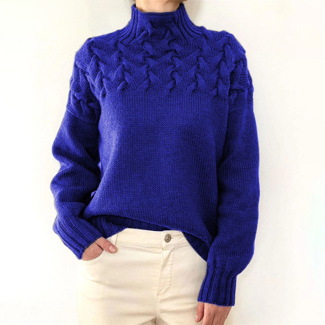 Pull Femme Hiver Chaud et Élégant Marine