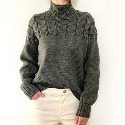 Pull Femme Hiver Chaud et Élégant Marine